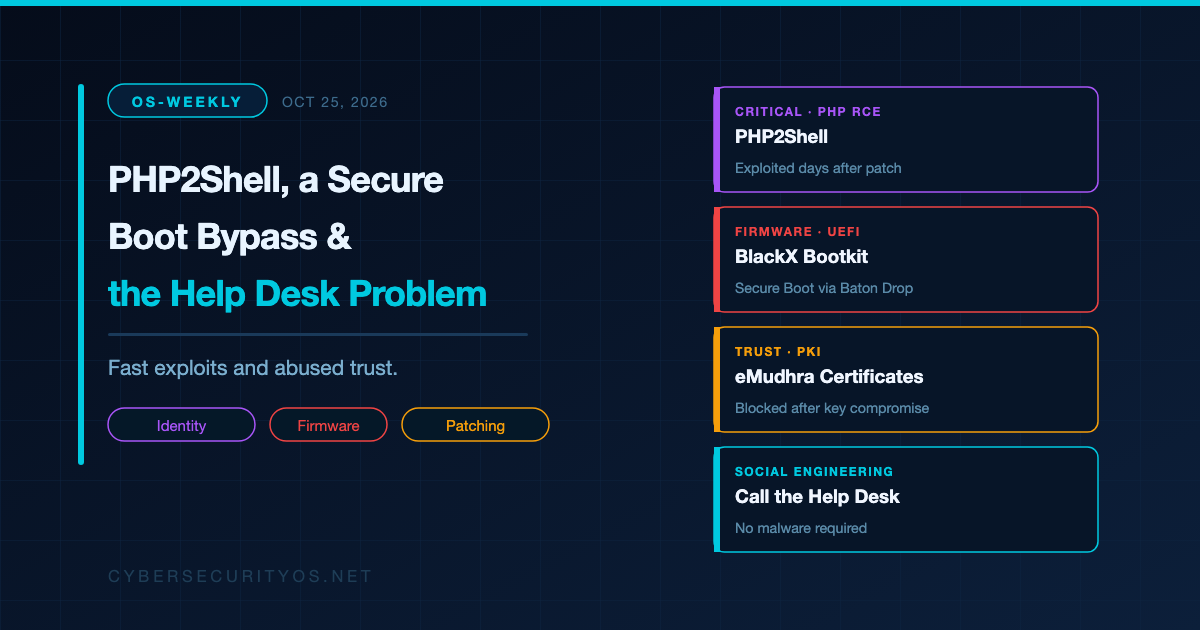 OS Weekly: PHP2Shell, a Secure Boot Bypass & the Help Desk Problem