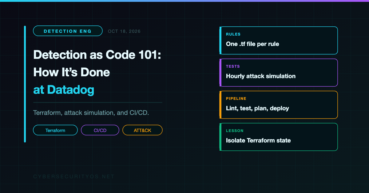 Detection as Code 101: How It's Done at Datadog